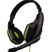 ovann 欧凡 X1 耳罩式头戴式有线耳机 黑绿色 3.5mm