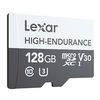 Lexar 雷克沙 HIGH-ENDURANCE MicroSD存储卡 128GB（UHS-I、V30、U3)