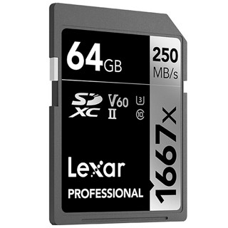 Lexar 雷克沙 PROFESSIONAL SD存储卡 64GB（UHS-II、V60、U3)