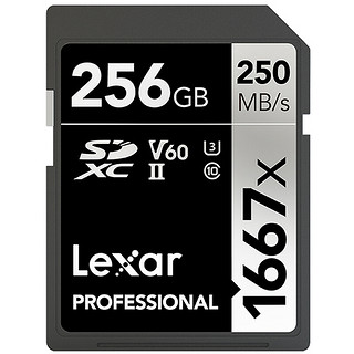 Lexar 雷克沙 PROFESSIONAL SD存储卡 256GB（UHS-II、V60、U3)