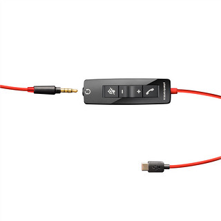 Poly 博诣 Plantronics 缤特力 Poly 博诣 BLACKWIRE C5220 USB-C 压耳式头戴式降噪有线耳机 黑色 3.5mm/type c