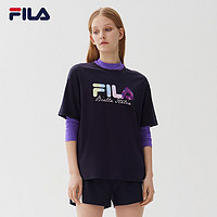 88VIP：FILA 斐乐 F11W128158F 女士休闲运动圆领半袖上衣