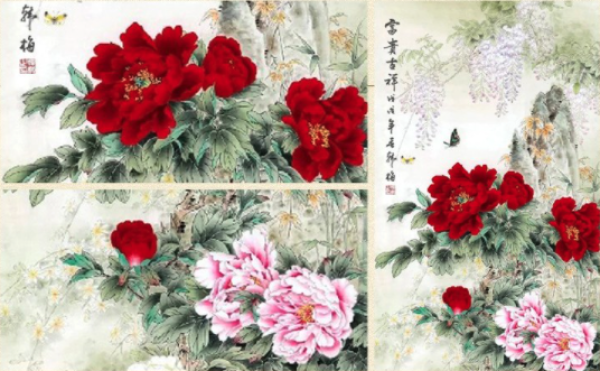 尚得堂 韩梅《富贵吉祥》65×125cm 名家手绘国画 装饰画
