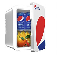 PLUS会员：pepsi 百事 车载冰箱 8L小冰箱 单核白