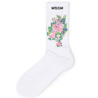 MSGM 花卉嵌花中筒袜