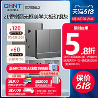 CHNT 正泰 官方旗舰店官网86型墙壁暗装家用USB五孔开关插座面板多孔2L