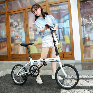永久牌折叠自行车男女士超轻便携上班骑代步小型单车16寸免安装（F1616寸，建议身高130-180CM、16英寸）