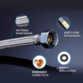 JOMOO 九牧 不锈钢金属波纹管编织冷热进水软管水管家用马桶热水器配件（30CM）