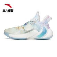安踏 官方旗舰水花3代三代实战低帮篮球鞋夏季2021汤普森KT 荧光夜光绿/炫彩蓝/象牙白-7 11(男45)