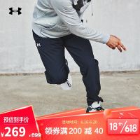UNDER ARMOUR 安德玛 官方UA Lined男子抓绒运动训练梭织长裤Under Armour1363322 黑色001 L