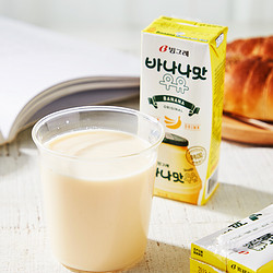 Binggrae 賓格瑞 香蕉味牛奶 韓國原裝進口牛奶 兒童學生早餐奶200ml*6