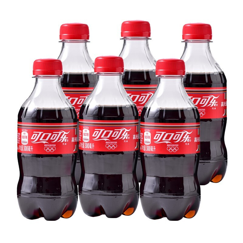 coca-cola 可口可乐 汽水 碳酸饮料 300ml*6瓶
