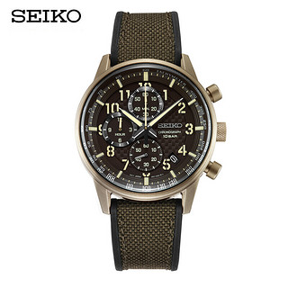 PLUS会员：SEIKO 精工 计时系列 SSB371P1 男士石英手表