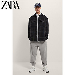 ZARA 04126465801 男装口袋工装风格子夹克外套