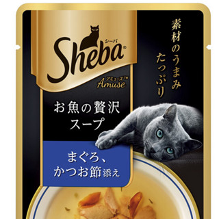 Sheba 希宝 成猫零食 吞拿鱼柴鱼味妙鲜包 40g*12袋