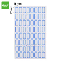 DiLe 递乐 3840枚26mm×15mm不干胶标签贴纸自粘性标贴 64枚/张 60张/包 4621蓝色