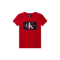Calvin Klein Jeans 卡尔文·克莱恩牛仔 女士圆领短袖T恤 4BSKSS8 红色 XS