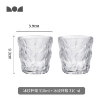 肆零肆 川纹玻璃杯 310ml*2个装