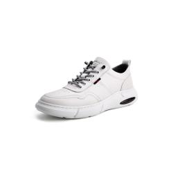 belle百丽男鞋2021春新黑色牛皮革时尚简约休闲鞋韩版板鞋潮