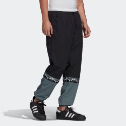 adidas Originals 阿迪达斯官网 adidas 三叶草 SLICE TRF TP 男装情侣款运动裤GN3434 黑色/蓝 M(参考身高:179~185CM)