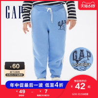 Gap 盖璞 男女幼童洋气鲨鱼LOGO抓绒运动裤 春季洋气童装儿童长裤
