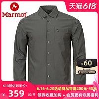 Marmot 土拨鼠 2021新款运动户外商务休闲男速干长袖衬衫透气排汗