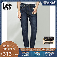 Lee XLINE 21春新品705标准中腰大锥形深蓝色男牛仔裤LMR7053QJCAG