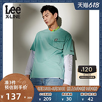 Lee XLINE 21春夏新品oversize翻盖口袋多色男短袖T恤潮L438243RX