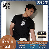 Lee XLINE 21春夏新品标准版型多色圆领印花短袖T恤男潮L438284LE