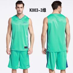 LI-NING 李宁 篮球服 男夏篮球服套装 透气速干球服比赛服运动套装AATK047 玉石绿-3 M