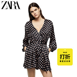 ZARA [折扣季] 女装 圆点短连体裤 00387183800
