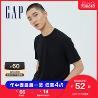 Gap男装纯棉短袖T恤680985 2021夏季新款纯色内搭上衣打底衫男