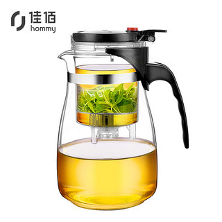 佳佰 茶壶玻璃茶具飘逸杯 按压式内胆过滤耐热大容量煮茶器家用办公养生泡茶壶1000ml