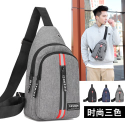 男士胸包男帆布潮流小青年包包单肩包斜挎包背包休闲男包