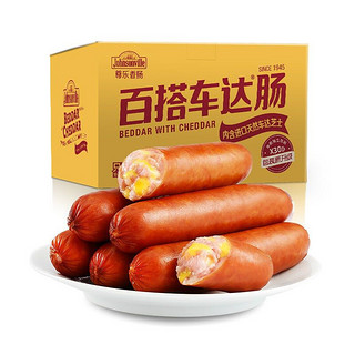 Johnsonville 尊乐 香肠百搭车达肠1950g*1箱芝士肠爆浆烤肠早餐肠车达芝士