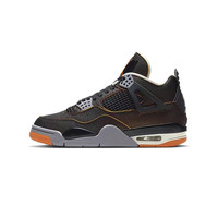 新款女子WMNS AIR JORDAN 4 RETRO SE减震耐磨篮球鞋 37.5 黑橙金