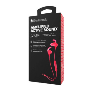 Skullcandy Jib+ Active Sport Earbuds 入耳式颈挂式蓝牙耳机 珊瑚红