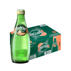 perrier 巴黎水 气泡矿泉水 桃子味  330ml*24瓶