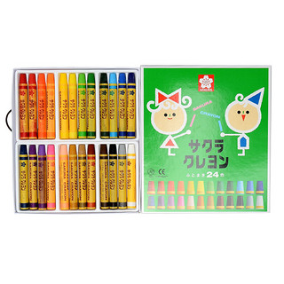 樱花 日本樱花(SAKURA)软蜡笔儿童绘画美术 24色套装 LY24R 日本儿童用