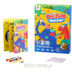 Redzoo 火星猪 STEAM教育玩具儿童石膏娃娃恐龙diy彩绘玩具