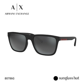EMPORIO ARMANI 阿玛尼 ARMANI EXCHANGE\ 阿玛尼 全框方形轻便舒适太阳镜 墨镜 0AX4080SF 浅灰色镜面