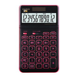 CASIO 卡西欧 时尚计算器概念款JW-200SC BLACK&NEON PINK