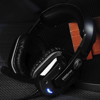 SOMiC 硕美科 G909 标准版 耳罩式头戴式有线耳机 黑色 USB口