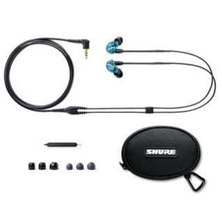 SHURE 舒尔 SE215 入耳式挂耳式动圈有线耳机 蓝色 3.5mm