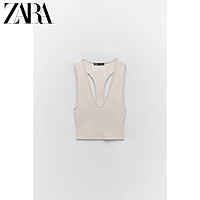 ZARA 00962332711 女装罗纹短款上衣