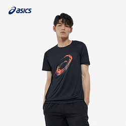 ASICS 亚瑟士 男式T恤 男LOGO跑步短袖T恤 2011C081-001 当季新品