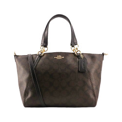 coach蔻驰女士中号经典印花手提包