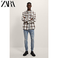 ZARA [折扣季]男装 修身版型 破洞装饰牛仔裤 05862470407