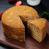 提拉米苏 俄罗斯进口提拉米苏蜂蜜奶油千层蛋糕西式糕点下午茶点心约6英寸500g 奶油原味