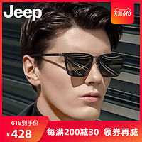 JEEP 吉普 Jeep spirit墨镜男女时尚轻便偏光太阳镜方框圆脸潮流眼镜JSA3122